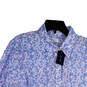 NWT Womens Pink Blue Floral Long Sleeve Collared Button-Up Shirt Size Large image number 3