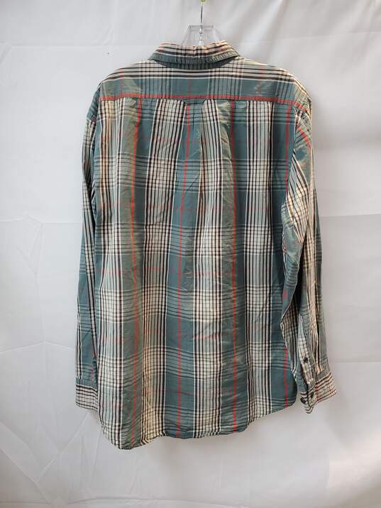Filson Long Sleeve Striped Cotton Button Up Shirt Size M image number 2