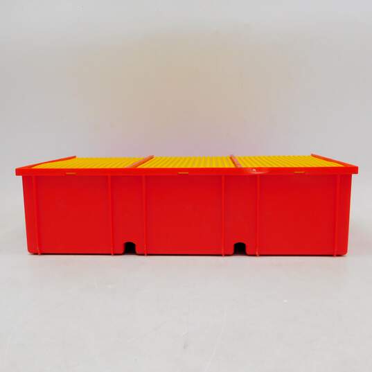 Vintage 1989 Lego Storage Carry Case Box Slide Lid Plates Storage Container image number 4