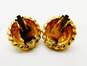 Vintage Kenneth Lane Gold Tone Tiered Clip On Earrings 33.5g image number 3