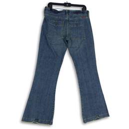 NWT Abercrombie & Fitch Womens Blue Denim Flat Front Wide-Leg Jeans Size 8 alternative image