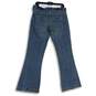 NWT Abercrombie & Fitch Womens Blue Denim Flat Front Wide-Leg Jeans Size 8 image number 2