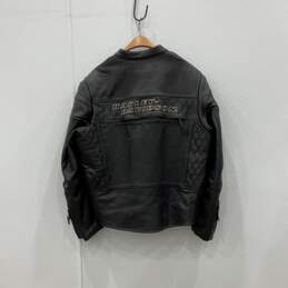 NWT Harley Davidson Mens Black Leather Full-Zip Motorcycle Jacket Size XL alternative image