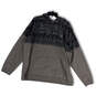 Womens Gray Aztec Long Sleeve Kangaroo Pocket Pullover Hoodie Size XXL image number 1