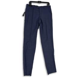 NWT Ted Baker London Mens Blue Flat Front Slash Pocket Dress Pants Size 32R