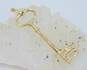 Romantic 10K Yellow Gold DH Initial Key Pendant Charm 3.8g image number 2