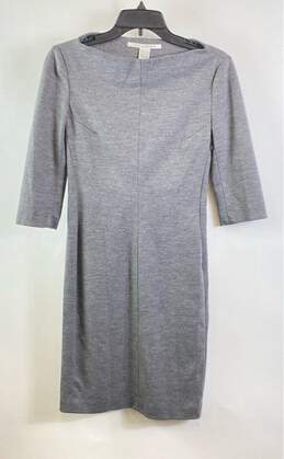 Diane Von Furstenberg Gray Casual Dress - Size 2