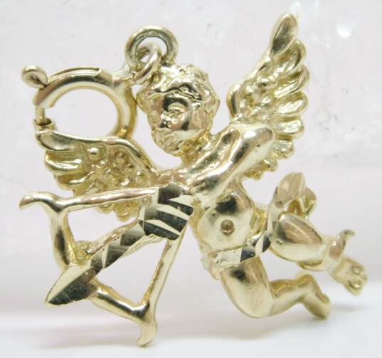 (G) 14k Yellow Gold Cupid Charm 3.6g image number 2