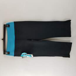 DYLN Inspired Women Black/Teal Capri Yoga Pants S NWT alternative image