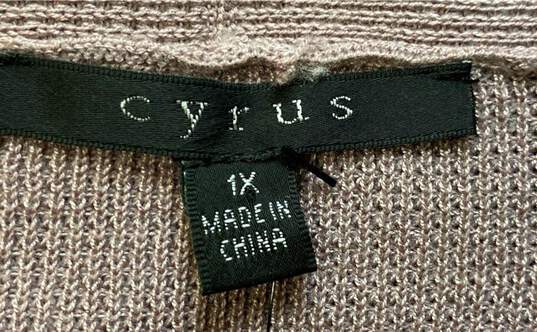 Cyrus Women's Mauve Long Cardigan- Sz 1X NWT image number 3