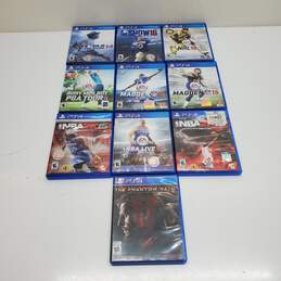 PlayStation 4 PS4 - Lot of 10 Games - Madden NBA 2K Metal Gear Solid