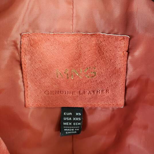 MNG  Women Coral Suede Leather Jacket XXS image number 3