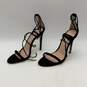 Teddy Blake Womens Black Emma Suede High Heels Ankle Strap Sandals 37 w/ Dustbag image number 3