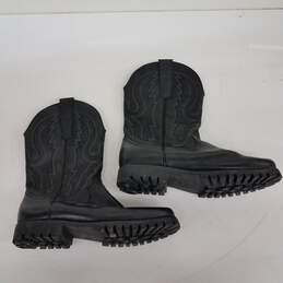 Black Western Boots Size 44 alternative image