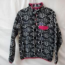Patagonia Synchilla Snap-T Fleece Ikat Big Fish Pullover Women's Size S