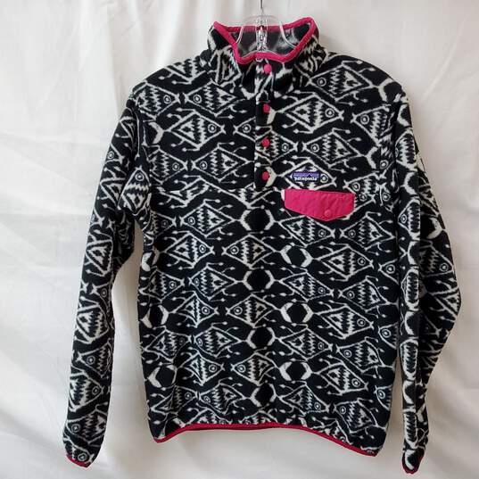 Patagonia Synchilla Snap-T Fleece Ikat Big Fish Pullover Women's Size S image number 1