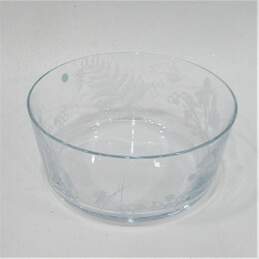 Tiffany & Co. Brand Flora and Fauna Model Crystal Glass Serving Bowl w/ Box alternative image