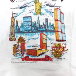 VTG New York City of Wonders Souvenir Youth T-Shirt Manhattan Post Card Pub Co. alternative image