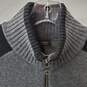 Men's Banana Republic Grey and Black Turtleneck Full Zip Sweater Size L NWT image number 5