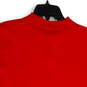 Womens Red Spread Collar Short Sleeve Athletic Polo Shirt Size X-Large image number 4
