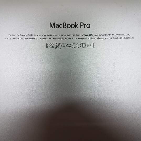 2012 Apple MacBook Pro 15in Intel i7-3615QM CPU 8GB RAM 256GB SSD image number 7