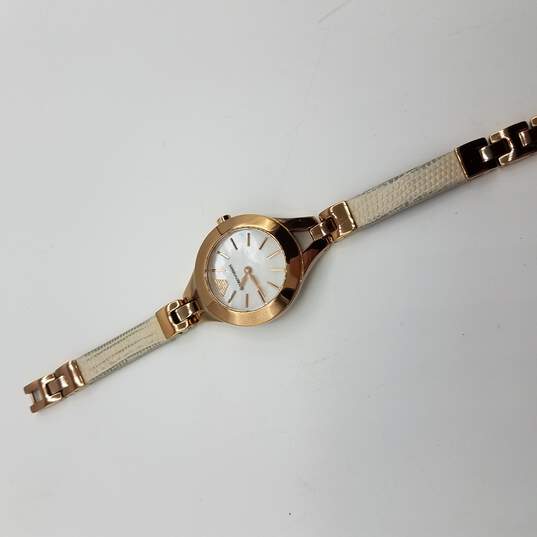 Buy the Emporio Armani Quartz Mother of Pearl Dial Watch Runs New Battery |  GoodwillFinds