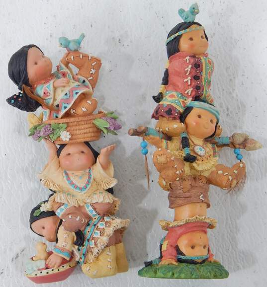 Enesco Friends Of The Feather Sister Act & Brave Support Totem Pole Figurines image number 4