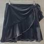 Parker Black Velvet Side Bow Skirt Women's 10 image number 1