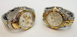 Fossil Blue SS Two Tone Chrono BQ-9094 & 9183 Watches 283.5g