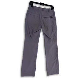 Womens Gray Flat Front Pockets Straight Leg Hiking Cargo Pants Size 0P alternative image