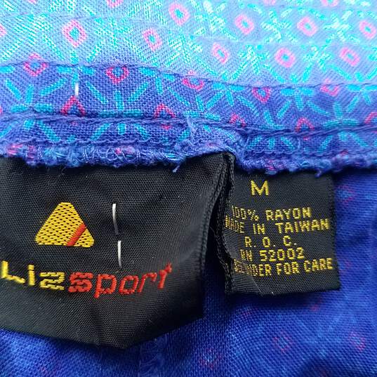 Liz Sport Blue Pleated Pants Women's M image number 3