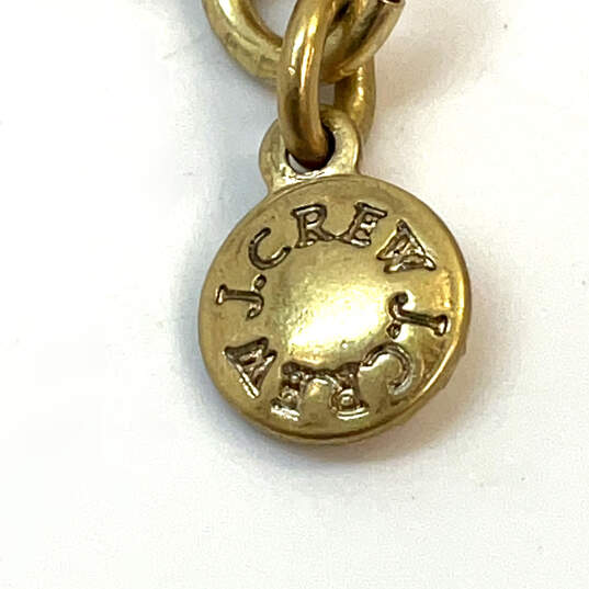 Designer J. Crew Gold-Tone Link Chain Hinged Enamel Charm Necklace image number 4