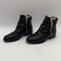 Phillip Jim Womens Black Leather Side-Zip Short Ankle Booties Size EU 31 alternative image