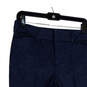 NWT Womens Navy Blue Flat Front Slash Pockets Bootcut Leg Ankle Pants Size 10 image number 3