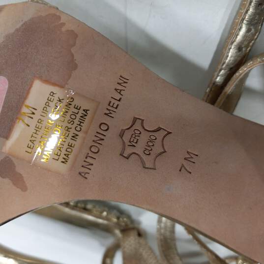 Antonio Melani Women's Gold Tone Heels Size 7 image number 5
