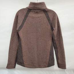 NWT Prana WM's Brandie Weathered Wool Brown Fleece Snap Button Pullover Sweater Size XS alternative image