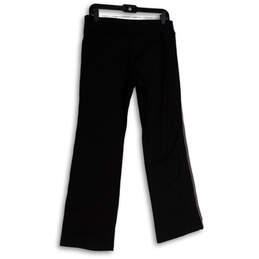 NWT Womens Black Striped Flat Front Elastic Waist Track Pants Size M 8-10 alternative image