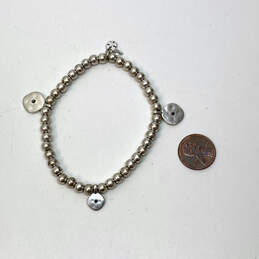 Desinger Lucky Brand Silver-Tone Beaded Fashionable Charm Bracelet
