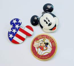 Disney Patriotic Birthday & Mickey Mouse Head Collectible Enamel Pins 54.8g