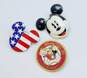 Disney Patriotic Birthday & Mickey Mouse Head Collectible Enamel Pins 54.8g image number 1