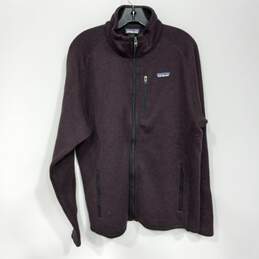 Patagonia Men's Purple Better Sweater Jacket Full Zip Mock Neck Size L