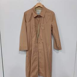 London Fog Mainstays Women's Tan Cotton Blend Trench Coat Size 16R