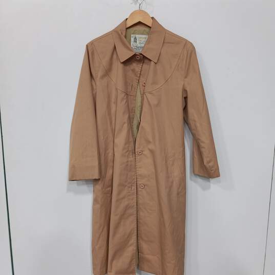 London Fog Mainstays Women's Tan Cotton Blend Trench Coat Size 16R image number 1