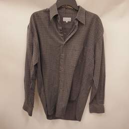 Barneys New York Men Gray Flannel Shirt M