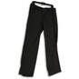 Womens Gray Flat Front Slash Pockets Straight Leg Dress Pants Size 10 image number 1