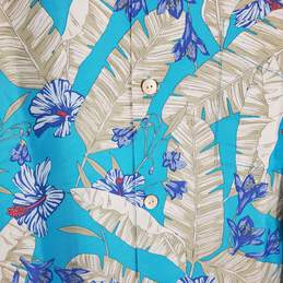 Tommy Bahama Men Blue Floral Button Up Shirt L NWT alternative image