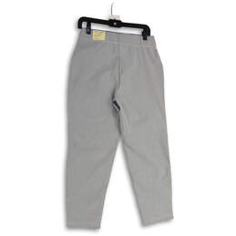 NWT Womens Gray Striped Slash Pocket Pull-On Trouser Pants Size Medium alternative image
