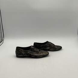 Womens Terri 3476544 Metallic Black Leather Almond Toe Slip-On Loafer Flats 6.5M alternative image