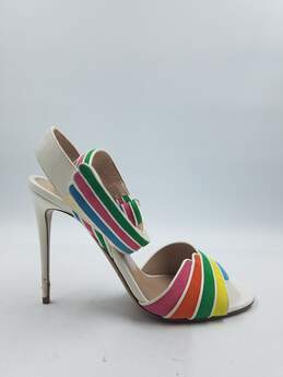 Valentino White/Multi Ankle Strap Sandals Women's Sz 8
