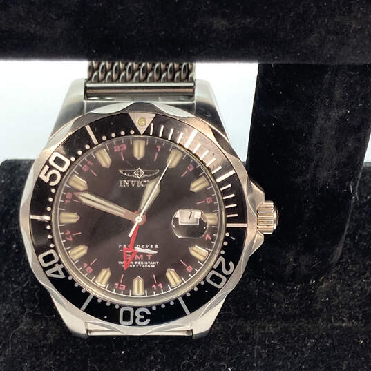 Designer Invicta Pro Diver 6349 Silver-Tone Round Dial Analog Wristwatch image number 1